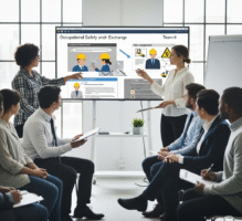 Tin tức : Trao đổi công tác an toàn vệ sinh lao động